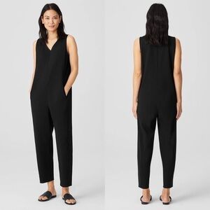 Eileen Fisher-Organic Cotton Ponte Lantern Jumpsuit (Size:XS)
